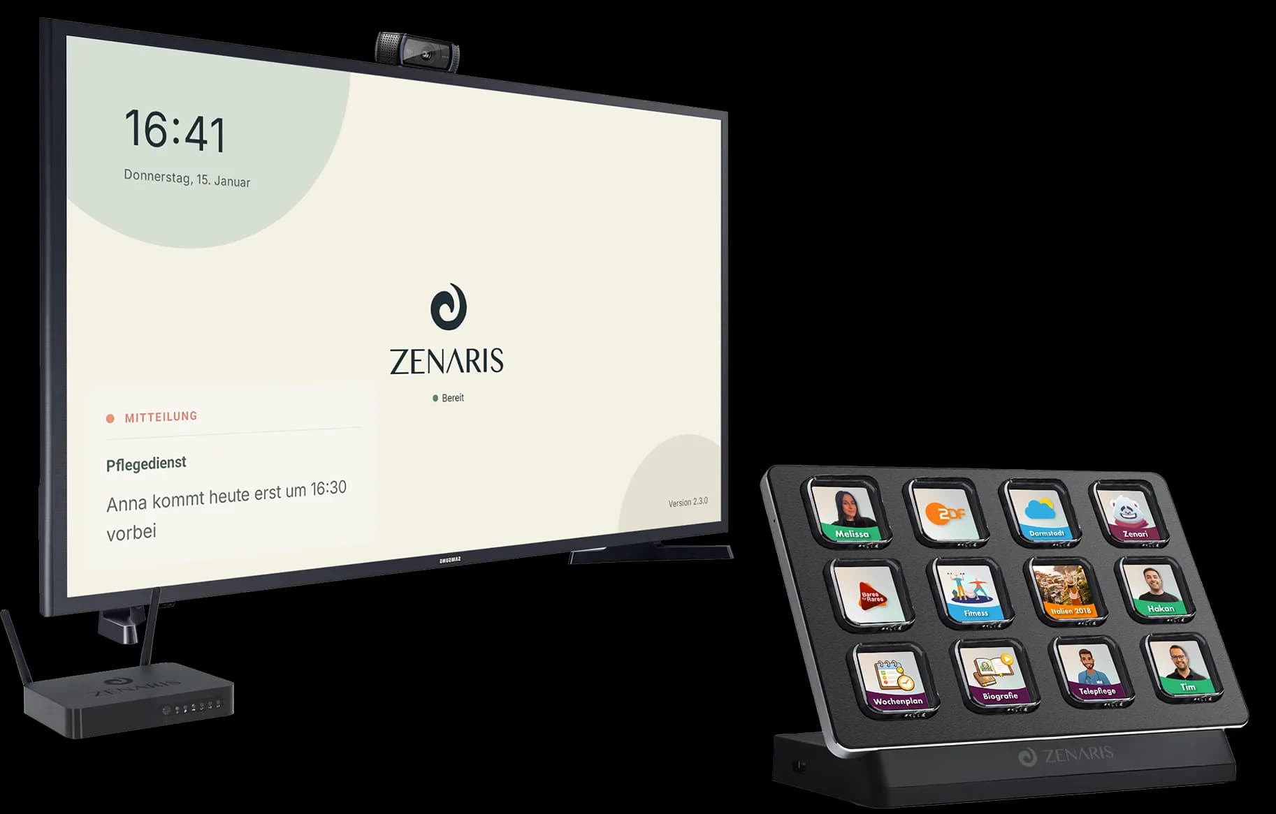 Zenaris Fernbedienung und Fernseher Demo